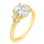 Diamond Constellation Cluster Engagement Ring