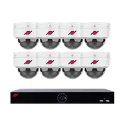 16 Channel PoE NVR Security System with 8×2MP Fixed Vandal-Proof Cameras (4TB HDD)