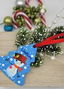 Custom ornament Personalized Christmas tree ornament with snowman, name and year