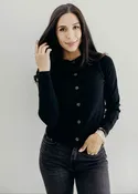 BASIC CARDIGAN IN BLACK FINAL SALE