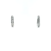 14kt White Gold Natural Diamond Huggies Earrings
