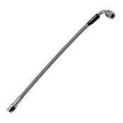 10" Stainless Steel Flex Hose -3AN Female To -3AN 90 Deg Female 1pc