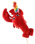7" Lobster w/Rainbow Lollipop