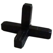 100-316-S  4-Way Black Steel-Core Corner Connector