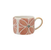 10 oz. Stoneware Mug with Wax Relief Design | Pink