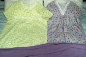 Broadcloth Gowns, short sleeve