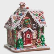 10" Lighted Gingerbread House