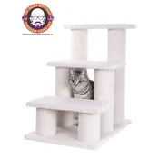 AeroMark Real Wood 3 Step Cat Stairs and Dog Ramp Climber – 25 Inch