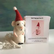 Kit: Needle Felted Santa Mouse — Welcome to Esther's Place