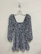 Abercrombie & Fitch Size XXSP Navy Cream/Blue Flowers Long Sleeve Petite Dress
