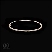 14K ROSE GOLD DIAMOND ESTATE BANGLE