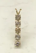 Champagne Five-Diamond Pendant — Wooldridge Jewelers
