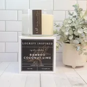 Bamboo Coconut Lime Classic Glass 2 Wick Soy Candle