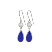 Blue Topaz and Lapis Teardrop Earrings. It's all about the Blues!
