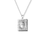 18K Gold Vintage Square Locket Necklace