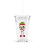 Clear plastic tumbler