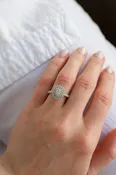 0.30ct Oval Diamond Double Halo Engagement Ring (Natural) — Lewis Jewelers