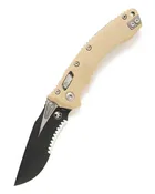Amphibian® RAM-LOK® Black Partial Serrated G-10 Tan (137RL-2FLGTTA)