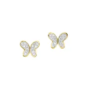 10K Yellow Gold Diamond Butterfly Stud Earrings – 0.08 CTW | Beeghly & Co. Jewelers