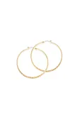 1.5" Hammered Hoops Gold