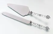 Beaded Knife & Cake Server Set