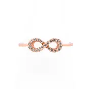 14K Rose Gold 0.13ct Diamond Infinity Fashion Ring