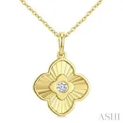 10 Karat Clover Diamond Pendant