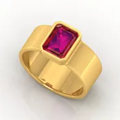 Emerald Cut Gemstone Ring