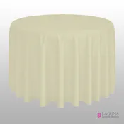 120" Round Table Cover, Ivory