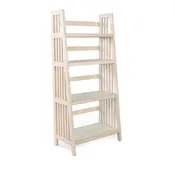 60" Folding Bookcase - White