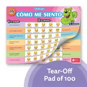 1-2-3 Chat With Me: Cómo me siento Spanish Chat Mat Tear-Off Pad of 100