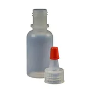 0.5 oz. Cylinder Bottle with Clear Yorker Cap & Red Tip Cap