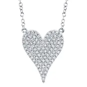 0.21ct White Gold Diamond Heart Necklace