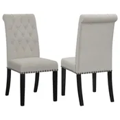Alana Velvet Upholstered Dining Side Chair - Sand (Set of 2)