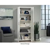 16"d 2-Door Cabinet White Gold Handle 3a