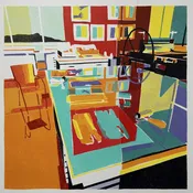 Diamond Head View. Study no. 42ns, Stephen Yuen — Honolulu Printmakers