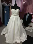 Discontinued Morilee Sleeveless Belted Wedding Dress Size 10