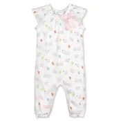 Bow Romper S/S - Floating Sheep 100% Pima Cotton