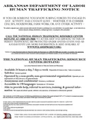 Arkansas Human Trafficking Poster