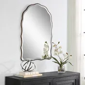 Casa Bella Living Antique Bronze Scalloped Edge Arch Mirror
