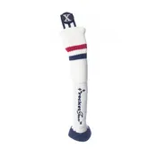 2 STRIPE SKINNY STICK HYBRID COVER- WHITE W/ RED/ NAVY STRIPES