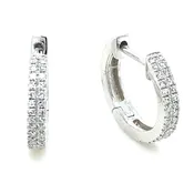 2 Row Huggie Hoop Earrings — Stucchi Jewelers