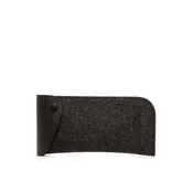 Anzen Eyeglass Sleeve - Charcoal Felt, Black Leather