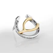 LIMITED EDITON 14k Kentucky Derby® Gold and Sterling Silver Wishing You Good Luck® Lapel Pin