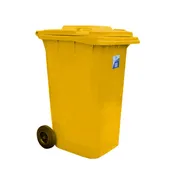 240 Litre Wheelie Bin Yellow W595 x D745 x H1000mm