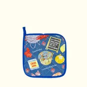 Blue Crawfish Boil Fabric Pot Holder