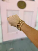 Bead and Metal Ball Bracelet