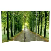 3 ft. Short Double Sided Path of Life Canvas Folding Screen