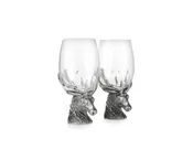 A.E. Williams Stag Wine Glass Pair