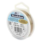 0.018" Satin Gold 49 Strand Beadalon Wire (30ft)